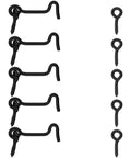 Built Tough 5 Piece Set Of 2 Inch Black Cabin Hook And Eye Latches Heavy Duty Carbon Steel Door Hardware With Mounting Screws For Wood Doors Windows Sheds No Sweat Setup.