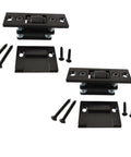 Heavy Duty Zinc Alloy Door Ball Catch Set Tough As Nails, Silent And Adjustable Square Strike, Satin Black Finish, Pack Of 2