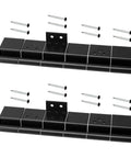 Built Like A Tank Black Six Leaf Friction Hinge Assembly For RV Camper And Entry Doors Wind Resistant Anti Slam Screen Door Replacement Kit Heavy Duty Smooth Action Two Pack with screws.