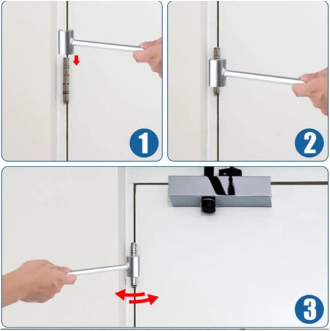Heavy Duty Door Hinge Adjuster Tool 8-19mm Gap Wrench For Sagging Doors Upgraded 2025 Double Ended Hinge Repair Tool in use