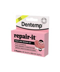 Zinc Free Denture Repair Kit For At Home Use DIY Friendly with complete repair material and tools, compact box shown