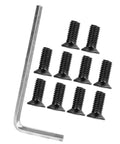 10 Piece Replacement Screw Kit With Driver For Mijia M365 Electric Scooter, black screws with precise threads shown with driver