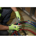 Using Pro Grade Journeyman High Leverage Cable Cutter And Wire Stripper For Aluminum Copper And Communications Cable with wires
