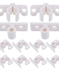 12 Pack Ball Roller Catch Latches For Cabinets And Drawers White Plastic No Scratch Baby Proof Closet Doors With Soft Close Kid Friendly Safe