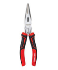 8 Inch Long Nose Pliers With Comfort Grip Induction Hardened Cutting Edges Drop Forged Steel Chrome Finish Built Tough