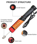 Professional Grade Mini Magnetic Induction Heater 1100 Watt 8 Coil Handheld Heating Rod showing product structure and controls.