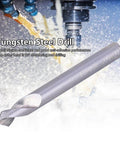 Tungsten steel drill bit for drilling machines; gray metal with 90° chamfering tip