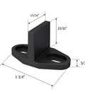 Black Aluminum Floor Guide For Sliding Barn Door Hardware Set Of 2 With T Shape Floor Mounted For Easy Installation Durable Anodized Aluminum