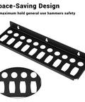 Wall Mount Metal Tool Organizer Rack For Garage Workshop Home Shed Holds Screwdrivers Pliers Wrenches Hammers And More, black steel rack
