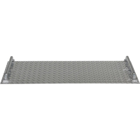 Heavy Hitting Aluminum Mini Dock Plate 18 By 36 Inch With Grippy Non Skid Tread 700 Pound Capacity Portable Truck Bridge Ramp.