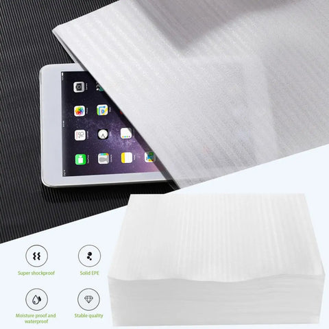 Tablet in 100 Pack White Epe Pearl Foam Pouch Bags For Moving And Shipping Shockproof Cushioning Wrap For Fragile Items And Glassware