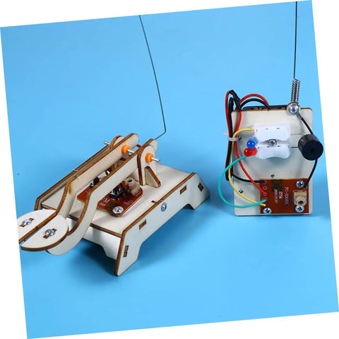 Hands On Telegraph Model Kit For Kids And Students, Fun Wood Craft DIY Science Experiment, Educational STEM Project in assembly