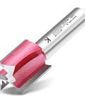 Heavy Duty Straight Router Bit Featuring Heat Treated Tungsten Carbide Blades for clean edge shaping and woodworking tasks.