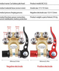 Battery Terminal Connectors 2 Pack 4 Way Quick Disconnect Release for Auto and Marine Use Heavy Duty Top Post Clamps with specifications