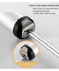 Close-up of aluminum card buckle positioning on Heavy Duty Aluminum Door Closer With Soft Close Pro Grade Adjustable Auto Closer