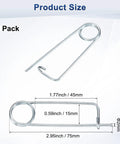 8 Pack Brooch Shape Cotter Pins With Quick Lock Fasteners 2x45mm Spring Steel Pins For Garden Lawn Farm Hooks Heavy Duty Retainer Clips