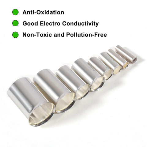 Ultimate Wire Ferrule Kit For Home, Auto, And Electronics, Silver Plated Copper Crimp Terminals In Eight AWG Sizes