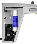 VersaCooler II Combo ADA Electronic Bottle Filler And Filtered Refrigerated Drinking Fountain Includes 8 GPH Lead Free 100 Micron Strainer Greystone Unit internal view