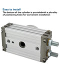Industrial Pneumatic Rotary Cylinder Double Acting Air Table Actuator Type MSQ Series 1A 2A 3A 7A Heavy Duty cylinder close-up
