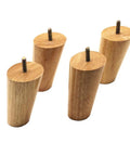 Four Inch Solid Rubber Wood Replacement Furniture Legs Set For Sofa Couch Chair Ottoman Loveseat Coffee Table Cabinet Built Tough Sturdy Slant Design Set Of Four.