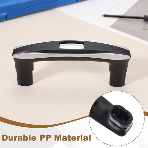 One Piece Luggage Telescopic Handle Replacement For Suitcase Pull Grip Black Six Point One Inch With Six Screws shown on table
