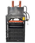 Top Shelf 40 Ton Vertical Hydraulic Baler Dual Cylinder Waste Paper Compactor front view with dual cylinders and sturdy frame.