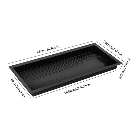 Top view of Two Pack Wood Grain ABS Paving Molds For Concrete Reusable Garden Walkway And Patio Path Forms Durable 23.42 By 7.48 By 1.77 Inch DIY