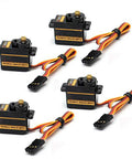 Four Pack ES08MA II 12g Mini Metal Gear Analog Servo Shockproof For RC Models with wires and connectors