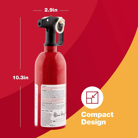Hella Solid Street Ready Automotive Fire Extinguisher Featuring Corrosion Resistant Metal Gauge Secure Mounting Bracket Easy Read Display Safety Sealed Pull Pin For Cars And Trucks Vans