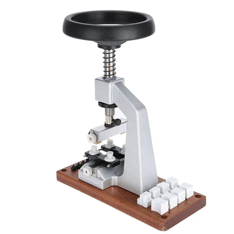Metal Base Watch Case Back Opener Tool Adjustable Bench Fixture for Removing Oyster Screw Down and Snap Off Lids