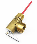 Brass temperature and pressure relief valve, 3/4 in NPT, red lever, for water heaters