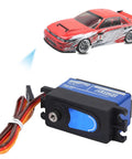 Heavy Duty One Ten Scale RC Servo Featuring All Metal Gears Twelve KG High Torque Digital Motor built for RC cars and boats close up.