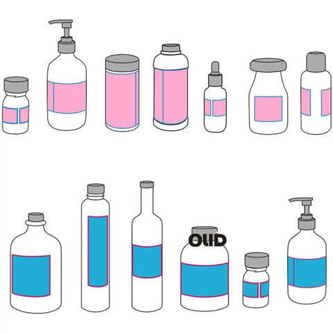 Different types of labeled bottles and jars showcasing various shapes for WZLOIUNHZ Automatic Positioning Labeler For Round Bottles Cans Jars Servo Control Smooth Wrap With 10 To 180 Mm Height Range Professional Precision Application Machine.