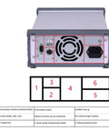 Six-Digit Display Lab Grade Adjustable DC Power Supply 30V 10A With RS232 RS485 USB For Mobile Phone Repair, back panel with fan and ports