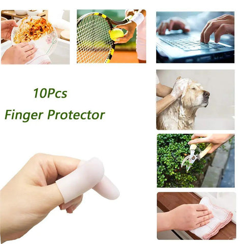 Gel Finger Protectors Silicone Fingertip Covers For All Day Finger Pain Relief From Trigger Finger Arthritis Cracking And More