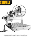 Three Quarter Axis Mini CNC Router With 300mm By 200mm Wood Engraving And Milling Machine CNC Controller Box 300W Spindle DIY Friendly