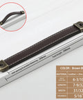 Leather Suitcase Luggage Pull Handles 2 Piece Set For Cabinets Dressers Drawers And Doors With Screws Black Brown Finish