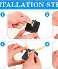 Installation steps for Battery Operated Quartz Wall Clock Movement Kit with hands replacement for DIY clock repair.