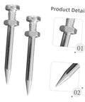 Close-up of metal nails for Lawn Aerator Shoes Spikes Kit with Durable Metal Nails For Lawn Aeration, showing detailed threading and tips.