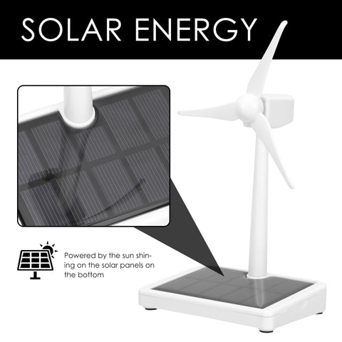Hands On Solar Windmill Kit For Kids Easy Assembly Mini Wind Turbine shown with solar panel base for educational projects