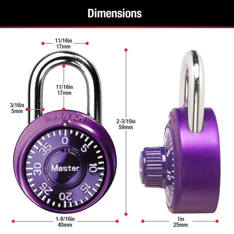 Mini Dial Locker Padlock Set For Gym And School Use One And Nine Sixteenths Inch Wide Small Locks Three Pack With Color Assortment No Key Needed Three Digit Combination For Backpacks And Bags Durable Metal Construction Easy Locker Identification