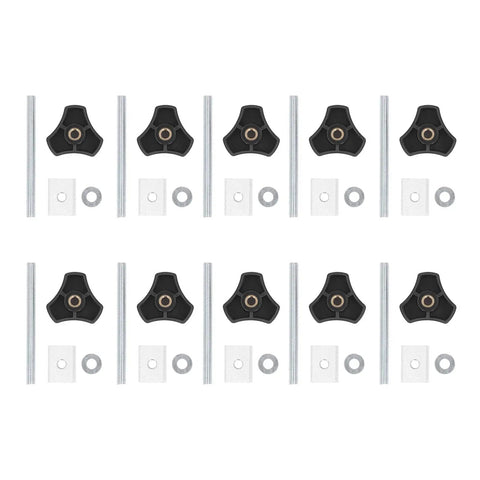 Heavy Duty Stainless Steel T Track Kit For Woodworking And Metalwork With 10 Bolts Nuts Washers And Slide Controls parts set