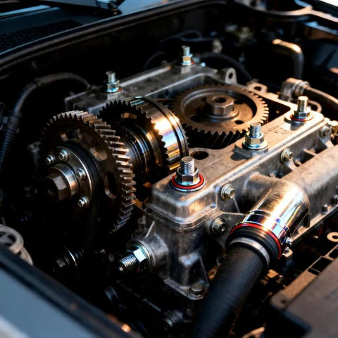Engine with Silicone O Ring Kit With Metric Sizes 70 Shore A Hardness For Extreme Temperature Sealing From Minus 22F To 392F.