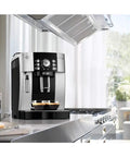 Barista-Grade Automatic Espresso Machine With 15 Bar Pressure, Built-In Grinder, 13 Settings And Milk Frother on kitchen counter