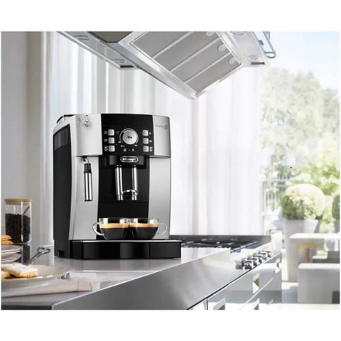 Barista-Grade Automatic Espresso Machine With 15 Bar Pressure, Built-In Grinder, 13 Settings And Milk Frother on kitchen counter