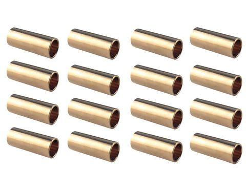 Brass Trailer Leaf Spring Bushing Kit For Double Eye Axles 9/16 Inch ID 11/16 Inch OD 1 3/4 Inch Long Bronze Heavy Duty 16 Piece Shackle