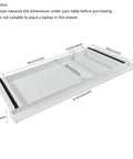 Under Desk Sliding Drawer With Smooth Ball Bearing Rails For Sit Stand Tabletops Pull Out Organizer dimensions and design layout