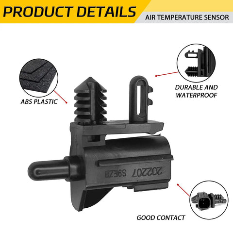 Ambient Car Air Temperature Sensor Replacement That Works With Ford Edge Explorer Lincoln ABS material, durable design