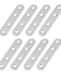 8 Piece Black Straight Brace Brackets for Cabinet Hinge Repair Plate 3 Inch Stainless Steel Flat Mending Plates
