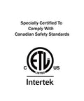 ETL Listed certification logo for Interior Flush Mount Ceiling Fixture With White Finish And Glass Globe, 60 Watts Max